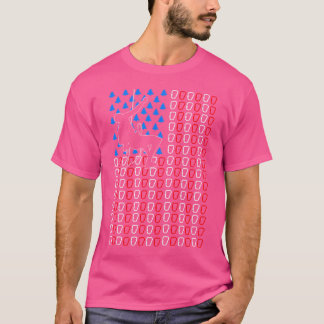 T-shirt Rock Escalade American Flag Mountains Climber