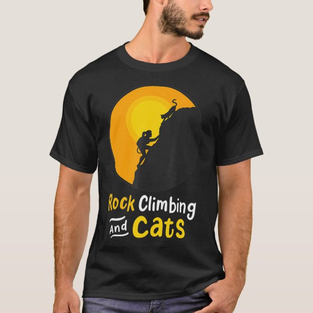 T-shirt Rock Escalade Cat Climber Bouldering Cadeau (Devant)
