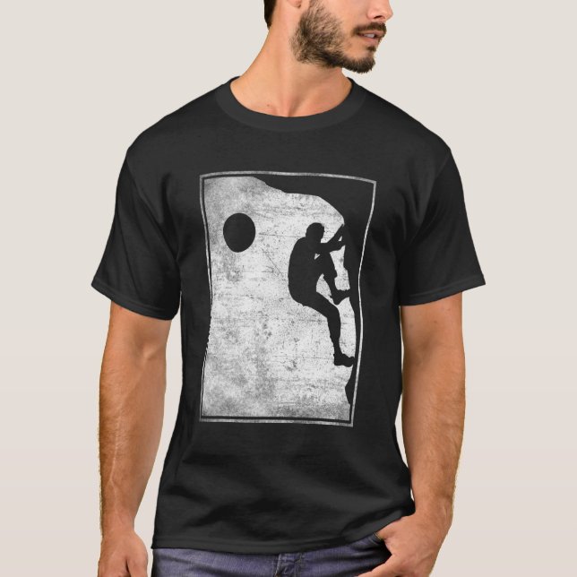 T-shirt Rock Escalade Design Extérieur Climber Bouldering (Devant)