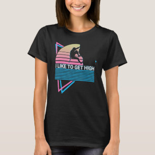 T-shirt Rock Escalade Rock Climber Retro J'Aime Obtenir Ha