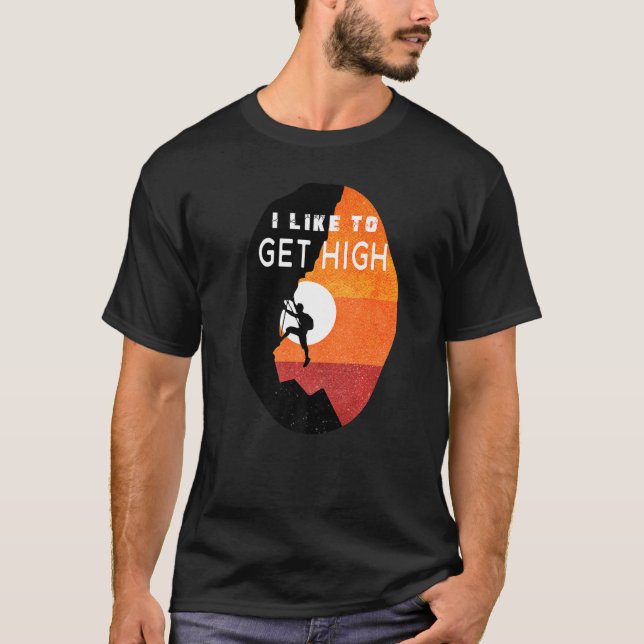 T-shirt Rock Escalade Vintage Climber Bouldering (Devant)