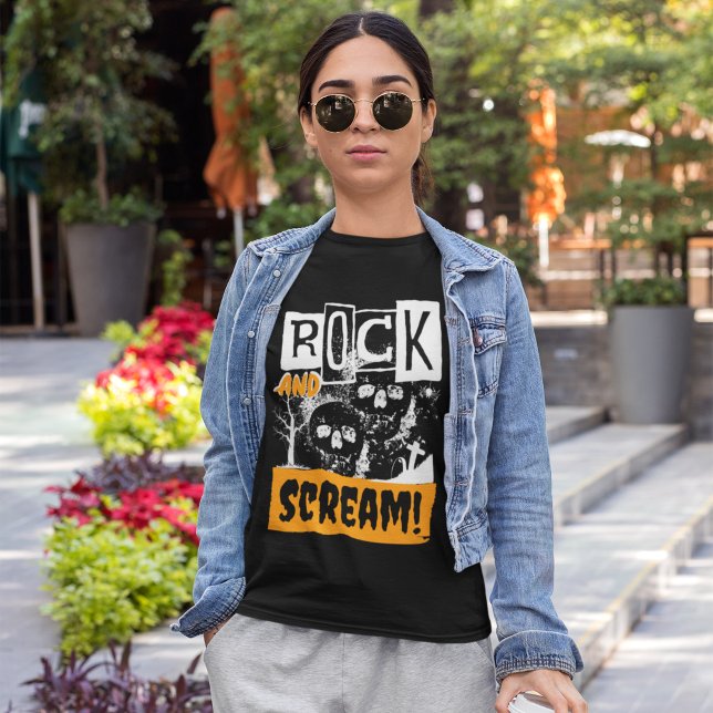 T-shirt Rock et hurler drôle halloween (Créateur téléchargé)