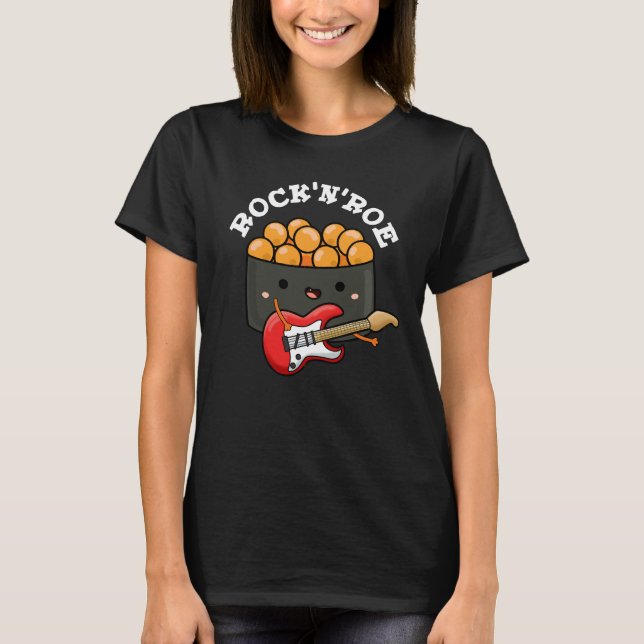 T-shirt Rock Et Roe Drôle Sushi Pun Dark BG (Devant)