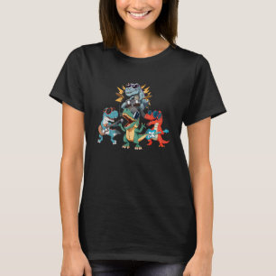 T-shirt Rock Et Roll Rock T Rex Band Mens Dinosaur Shirt