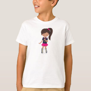 T-shirt Rock Girl, Latina Girl, Microphone, Singer de band