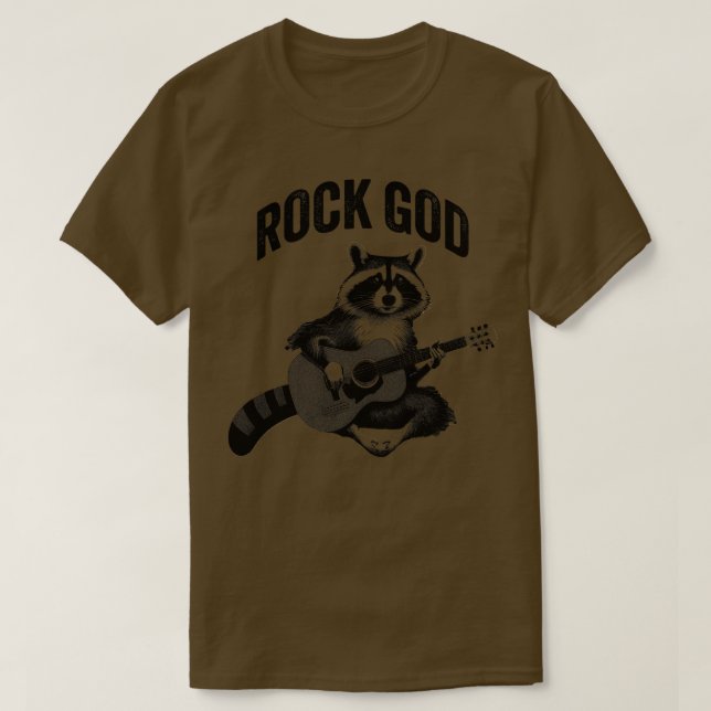 T-shirt Rock God Raccoon 1 (Design devant)