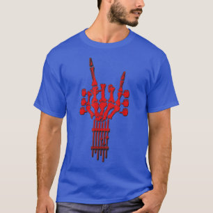 T-shirt Rock Guitare Cou Squelette Groupe de Concerts Homm