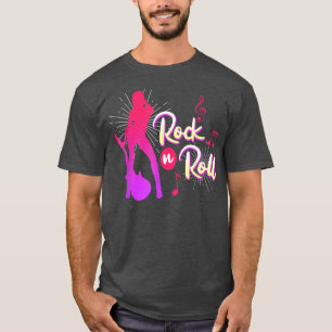T-shirt Rock guitarist guitarist saying rock and roll