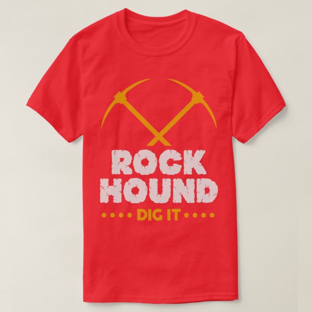 T-shirt Rock Hound Creg IT Géologue Rockhoning Design (Design devant)