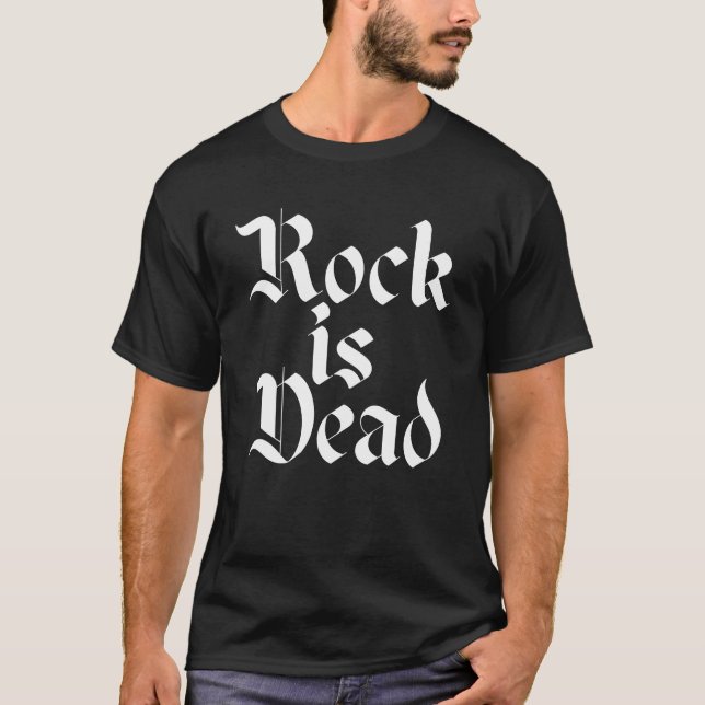 T-shirt Rock is Dead logo design (Devant)