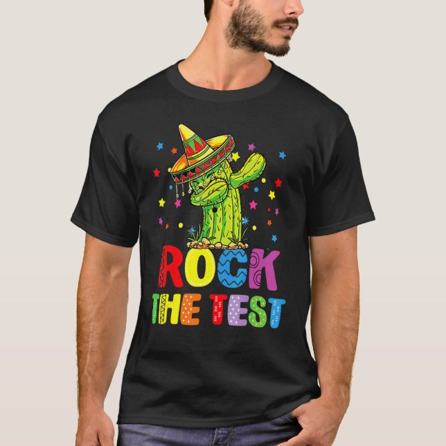 T-shirt Rock Le Jour De Test Tes Enseignant Test Squad Uni (Devant)
