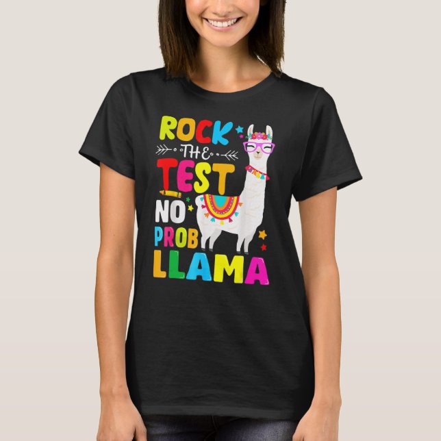 T-shirt Rock Le Test Enseignant Jour De Test Pas De Prob L (Devant)