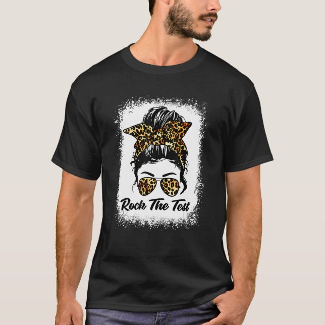 T-shirt Rock Le Test Messy Bun Leopard Test Jour D (Devant)