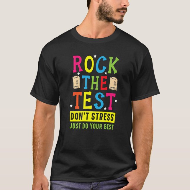 T-shirt Rock Le Test Pour Un Test D'Enseignant De Test Jou (Devant)