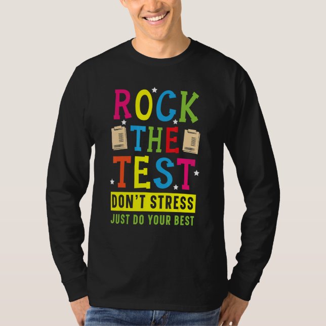 T-shirt Rock Le Test Pour Un Test D'Enseignant De Test Jou (Devant)
