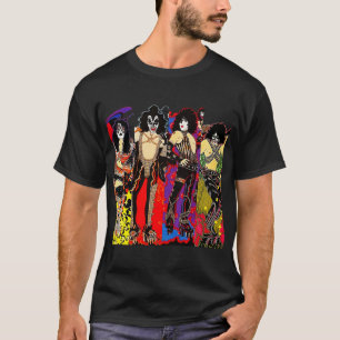 T-shirt Rock Lover, T-shirt Kiss, Rock Band Tee, C