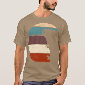 T-shirt Rock Mountain Escalade Climbers Sports Retro
