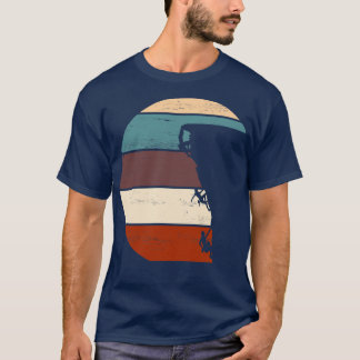 T-shirt Rock Mountain Escalade Climbers Sports Retro