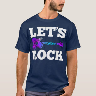 T-shirt Rock Music Band Dire Lets Rock Guitariste