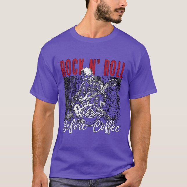 T-shirt Rock N Roll avant le café Musique des années 80 Am (Devant)