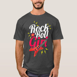 T-shirt Rock N Roll Girl Guitariste Baid Musiciennes