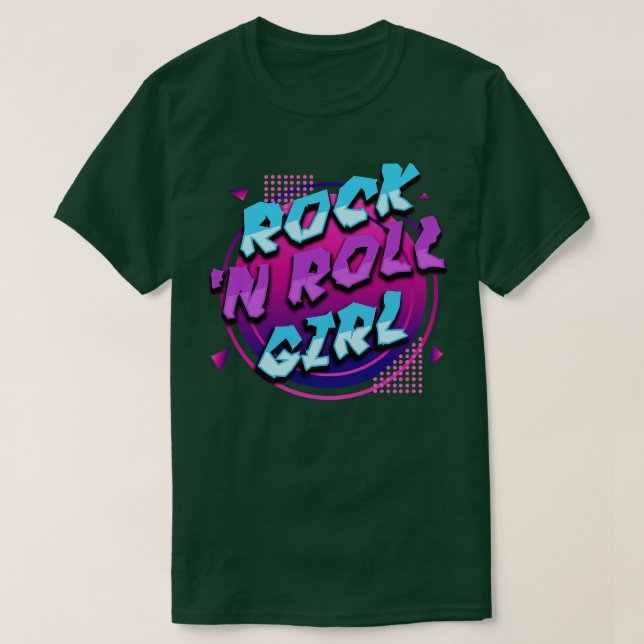 T-shirt Rock N Roll Girl RockMusic Lover pour Rocker Girls (Design devant)