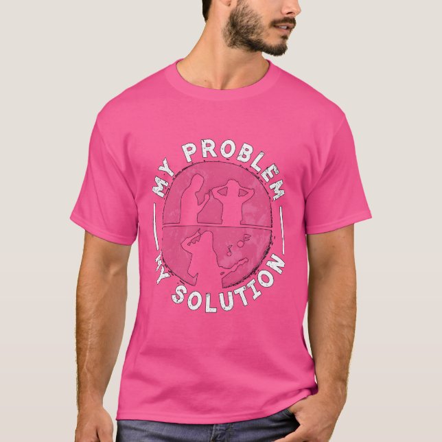 T-shirt Rock N Roll Mon Problème Ma Solution Pictogramme M (Devant)
