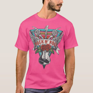 T-shirt Rock N Roll Rock On Amoureux de la musique Mains c