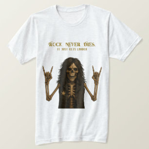 T-shirt Rock Never Moues Rock & Metal