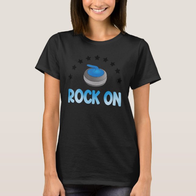 T-shirt Rock On Curling  Women World's Greatest Curling Da (Devant)