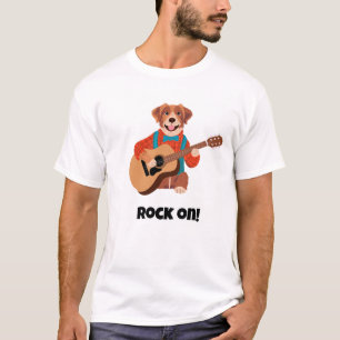 T-shirt Rock on! Drôle Chien/Musique