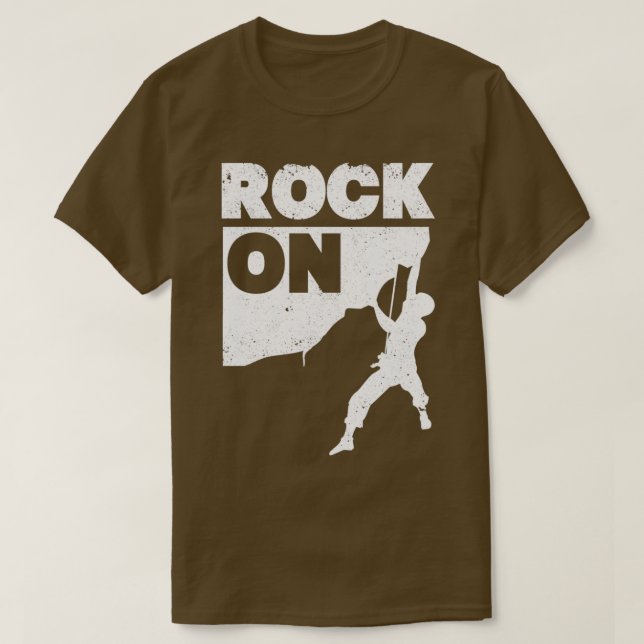 T-shirt Rock On Funny Escalade Monteur Vintage (Design devant)