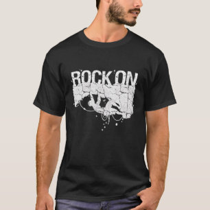 T-shirt Rock On Rock Escalade Print Climber Bouldering