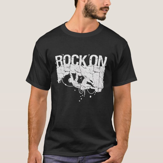 T-shirt Rock On Rock Escalade Print Climber Bouldering (Devant)
