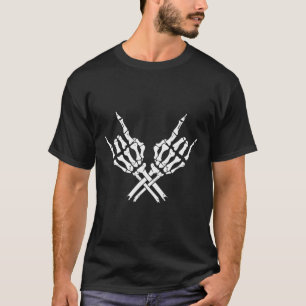 T-shirt Rock On Rock Star Concert Buddy Skeleton Hands Hal