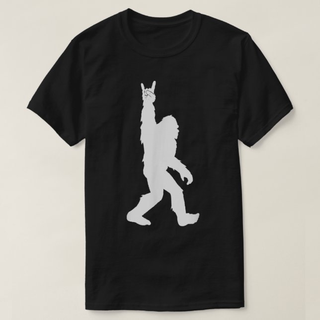 T-shirt Rock On Silhouette de Bigfoot (Design devant)