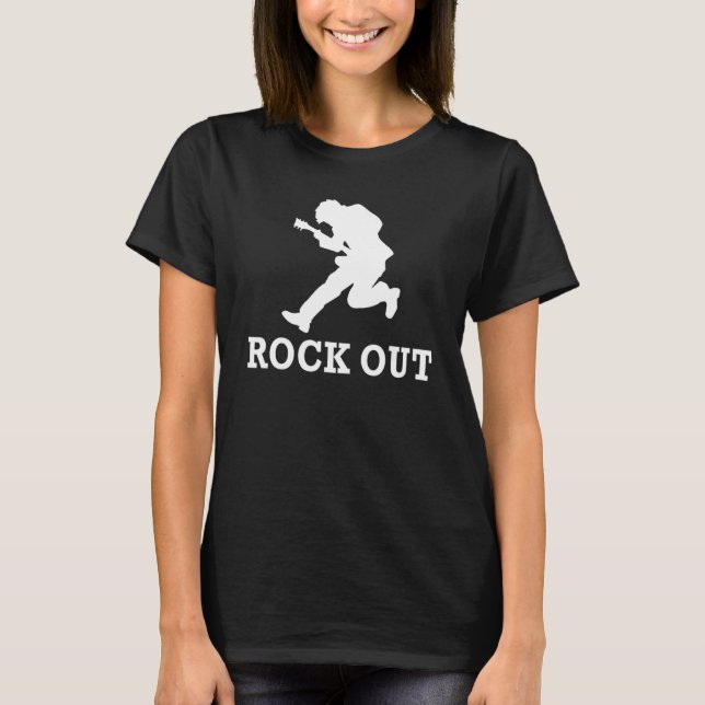 T-shirt Rock out Rock and Roll Rocker (Devant)