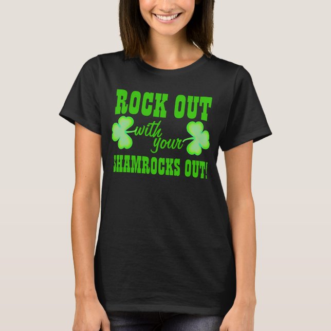 T-shirt Rock Out Sur Jour de la Saint Patrick (Devant)