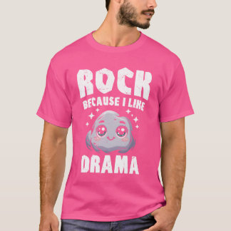T-shirt Rock Paper Scissors Rock Because I Like Drama