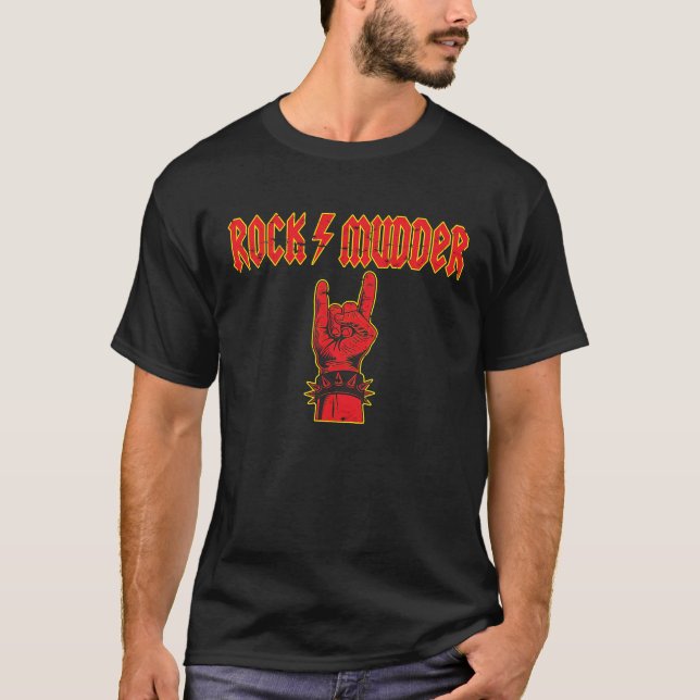 T-shirt Rock & Roll Devil Salutations Rocker Rock Mot (Devant)