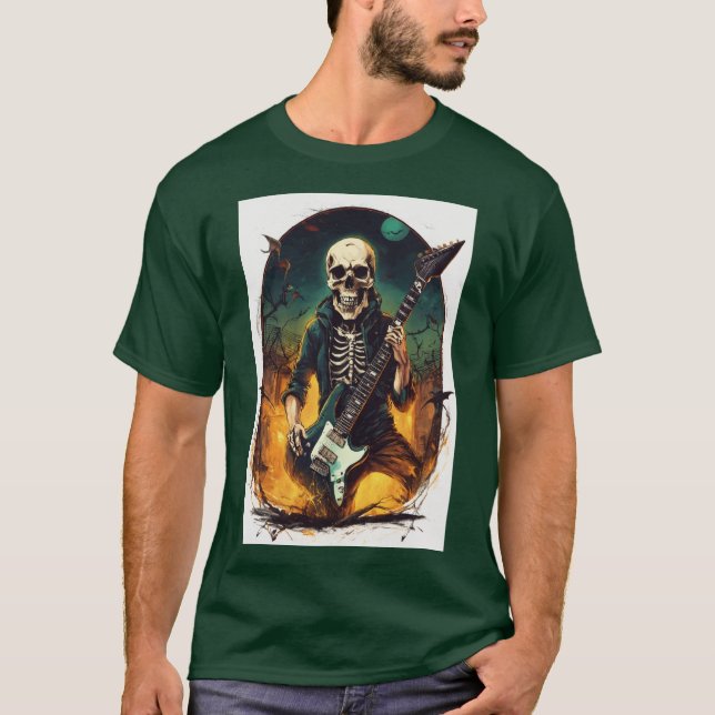 T-shirt Rock & Roll Inferno : Bold Skull Concert Poster Te (Devant)