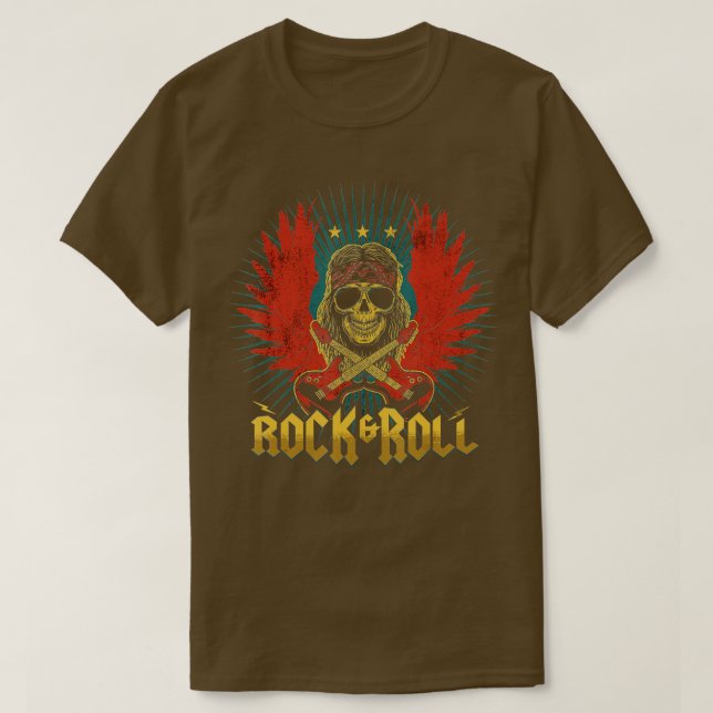 T-shirt Rock & Roll Musique Guitare Wings Musique Guita Vi (Design devant)