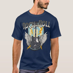 T-shirt Rock Roll Rétro ailes de guitare électrique