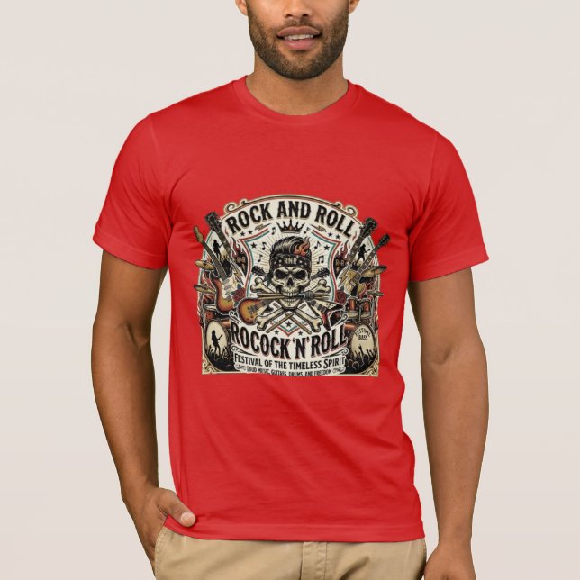 T-shirt Rock & Roll Revival | Skull & Strings Festival T-S (Devant)