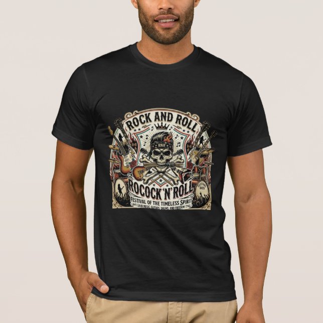 T-shirt Rock & Roll Revival | Skull & Strings Festival T-S (Devant)