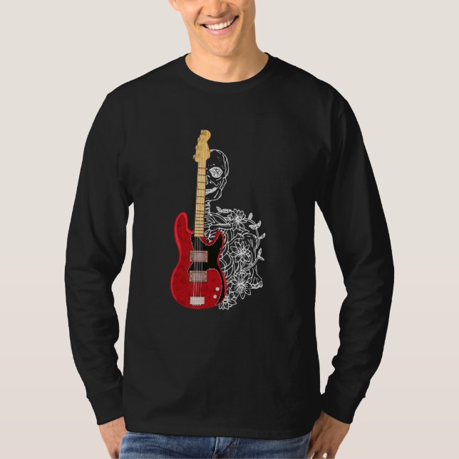 T-shirt Rock Roll Skeleton Guitare Music 1 (Devant)