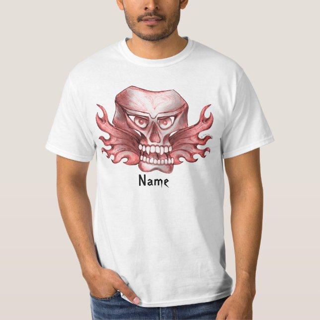 T-shirt Rock Skull Biker (Devant)
