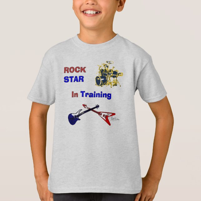 T-shirt Rock Star en formation (Devant)