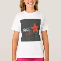 Rock Star Étoile Rouge en détresse Grunge