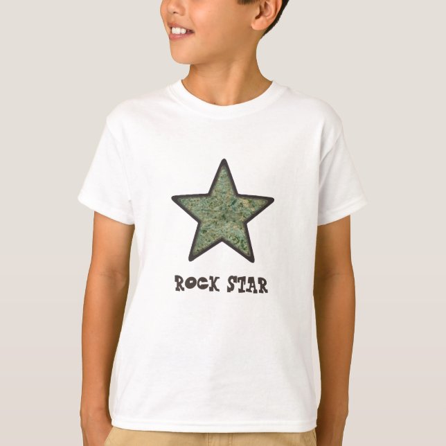 T-shirt Rock Star Rock Texture avec texte personnalisé (Devant)